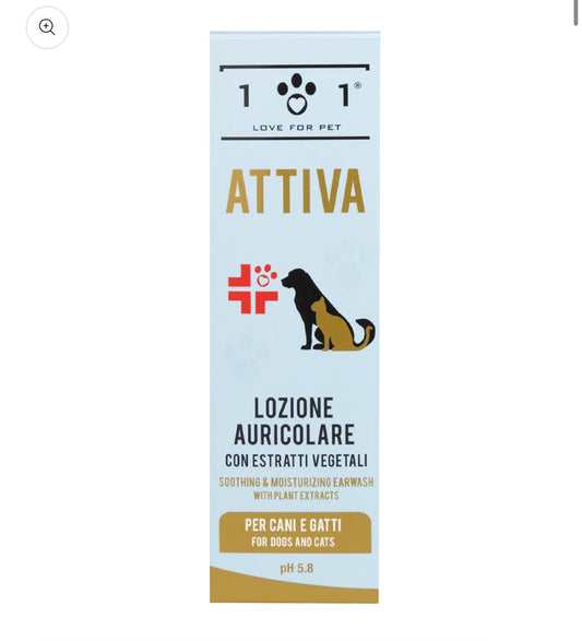 Lozione auricolare con estratti vegetali 101 love for pet - 100ml